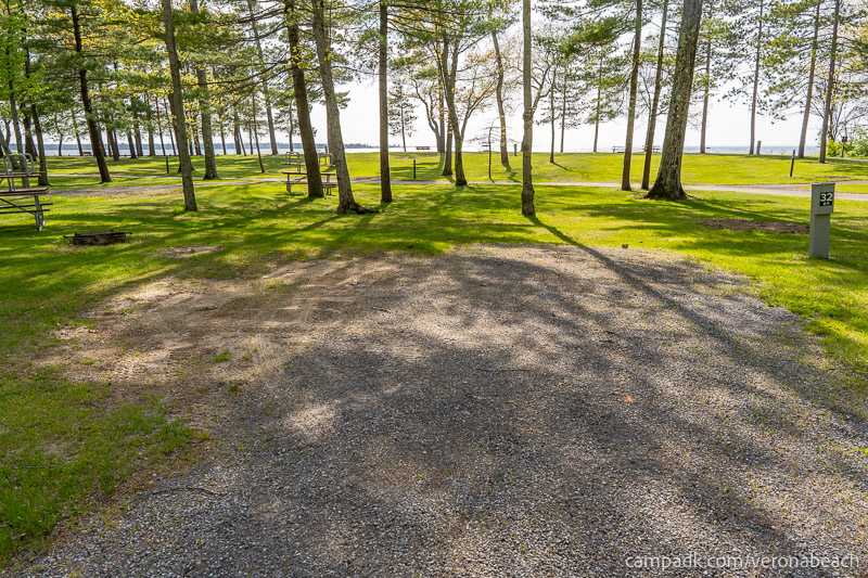 Campsite Photo of Site 32 at Verona Beach State Park, New York - Looking at Site from Part Way In
