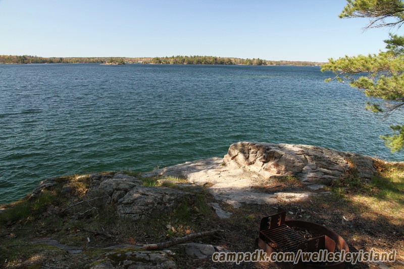 Campsite Photo of Site 19 at Wellesley Island State Park, New York - Shoreline and View