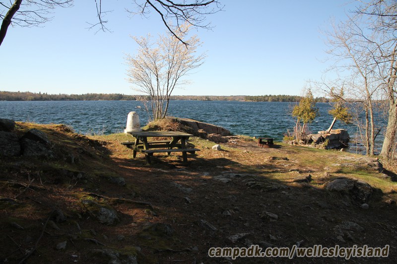 Campsite Photo of Site 19 at Wellesley Island State Park, New York - Cross Site View