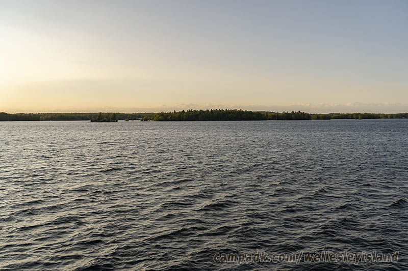 Campsite Photo of Site 19 at Wellesley Island State Park, New York - View from Shoreline