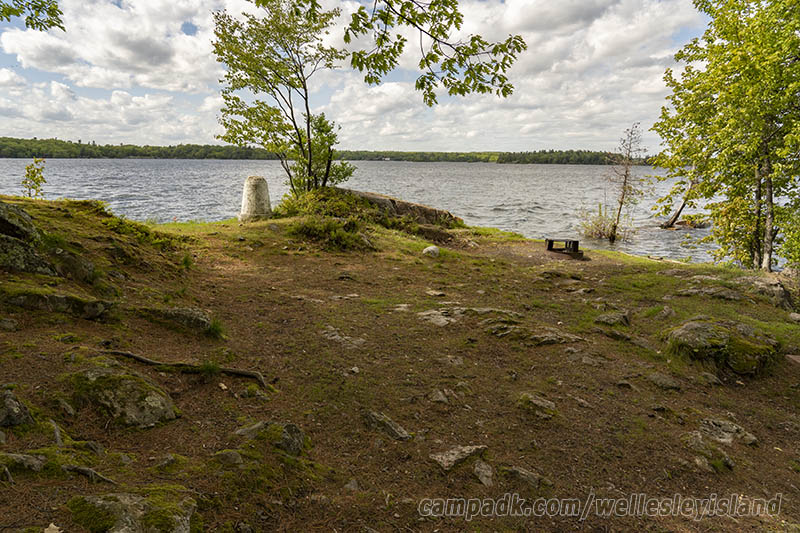 Campsite Photo of Site 19 at Wellesley Island State Park, New York - Cross Site View