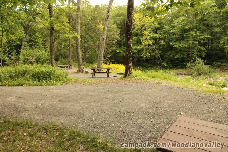 Campsite Photo of Site 6 at Woodland Valley Campground, New York - Cross Site View