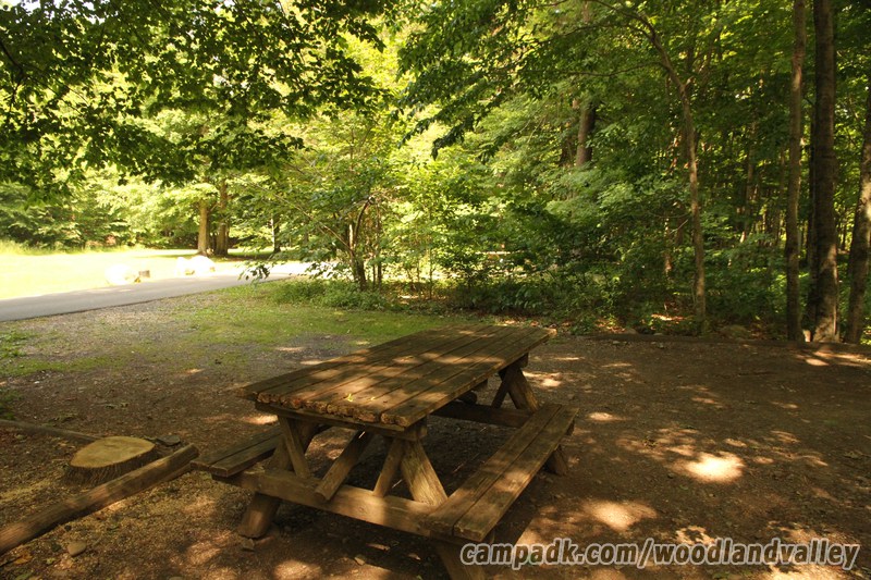 Campsite Photo of Site 22 at Woodland Valley Campground, New York - Cross Site View