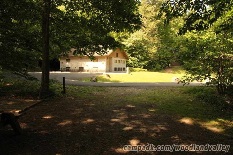 Campsite Photo of Site 22 at Woodland Valley Campground, New York - Looking Back Towards Road