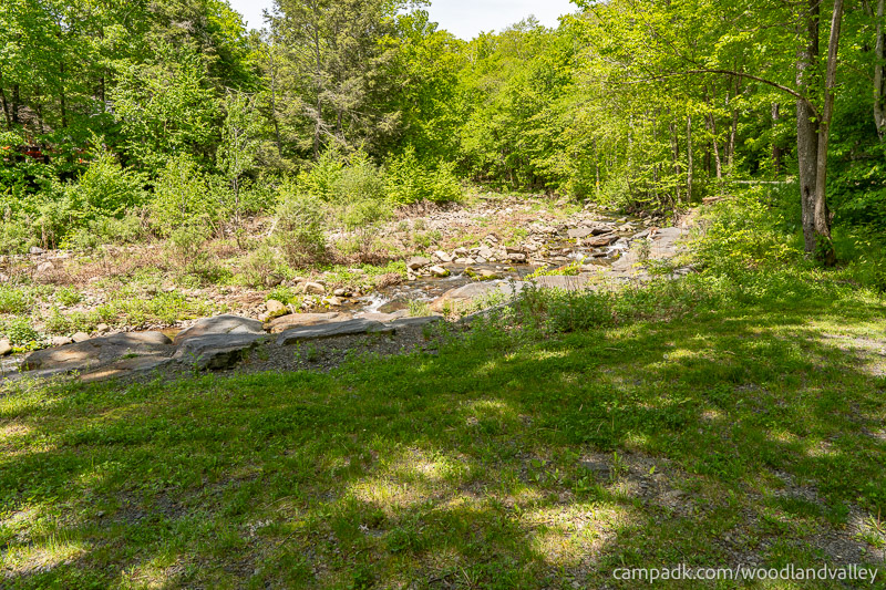Campsite Photo of Site 6 at Woodland Valley Campground, New York - Pathway Down to Water