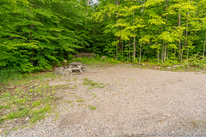 Campsite Photo of Site 3 at Cranberry Lake Campground, New York - Looking at Site from Road