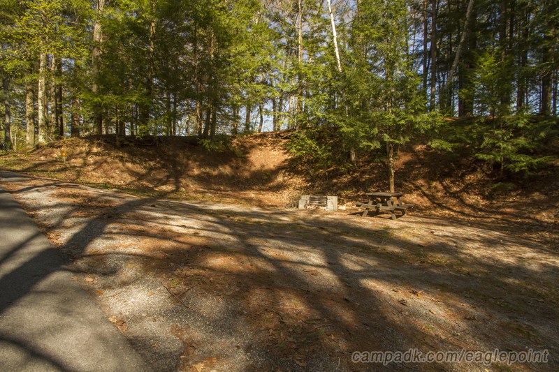 Campsite Photo of Site 20 at Eagle Point Campground, New York - Looking at Site from Road