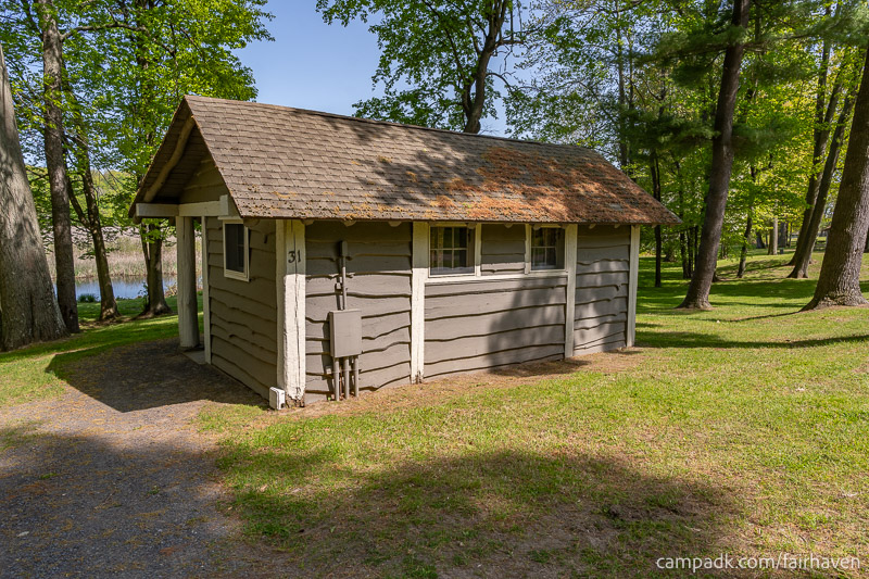 Campsite Photo of Site 31 at Fair Haven Beach State Park, New York - Cross Site View