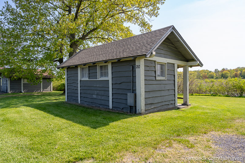 Campsite Photo of Site 20 at Fair Haven Beach State Park, New York - Cross Site View
