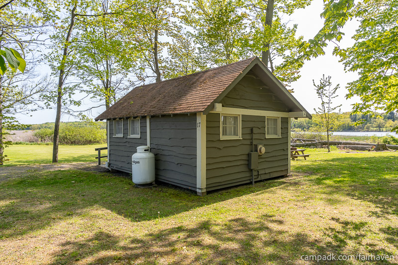 Campsite Photo of Site 17 at Fair Haven Beach State Park, New York - Cross Site View