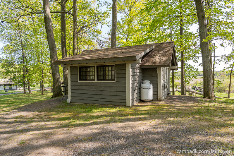 Campsite Photo of Site 16 at Fair Haven Beach State Park, New York - Cross Site View