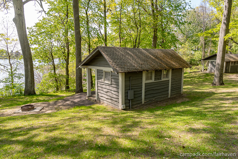 Campsite Photo of Site 11 at Fair Haven Beach State Park, New York - Cross Site View