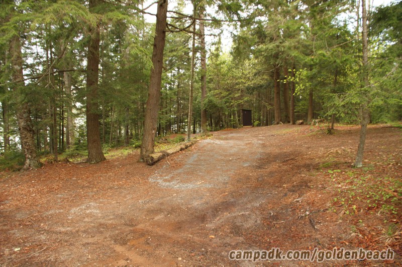 Campsite Photo of Site 192 at Golden Beach Campground, New York - Looking at Site from Part Way In