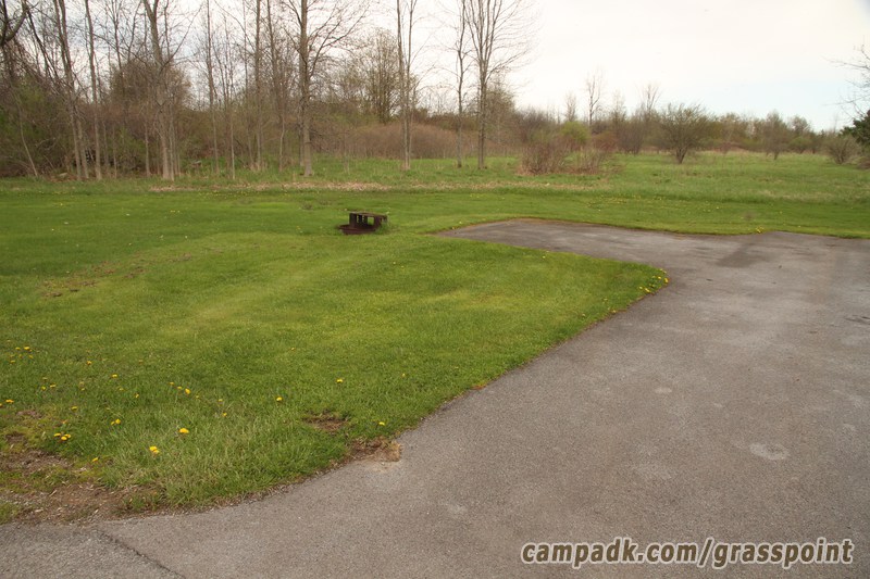 Campsite Photo of Site 9 at Grass Point State Park, New York - Looking at Site from Road