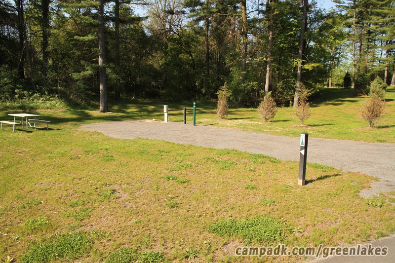 Campsite Photo of Site P30 at Green Lakes State Park, New York - Looking at Site from Road