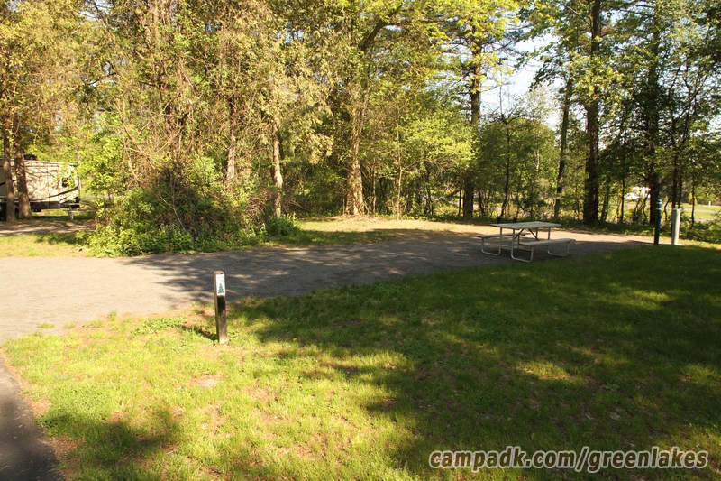 Campsite Photo of Site P70 at Green Lakes State Park, New York - Looking at Site from Road
