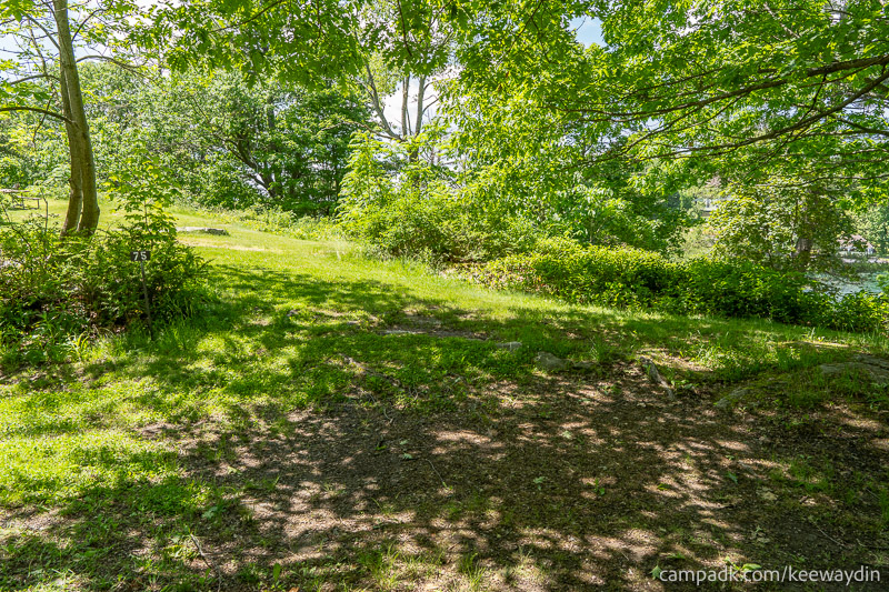 Campsite Photo of Site 75 at Keewaydin State Park, New York - Looking at Site from Road