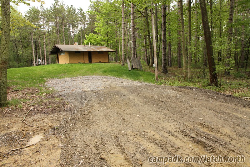 Campsite Photo of Site 608 at Letchworth State Park, New York - Looking at Site From Road