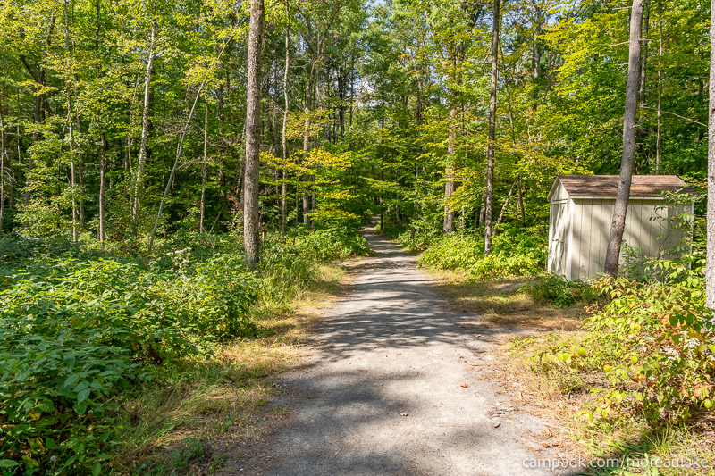 Campsite Photo of Site 3 at Moreau Lake State Park, New York - Looking at Site from Part Way In