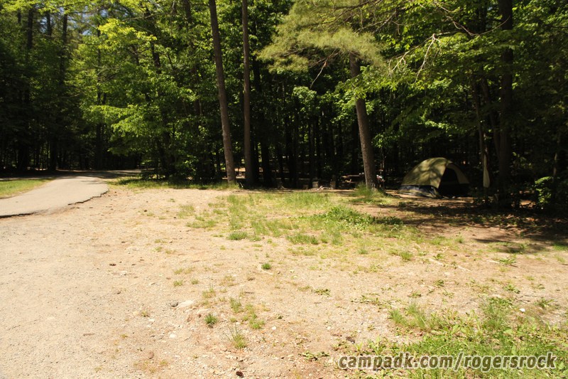 Campsite Photo of Site 30 at Rogers Rock Campground, New York - Looking at Site from Road
