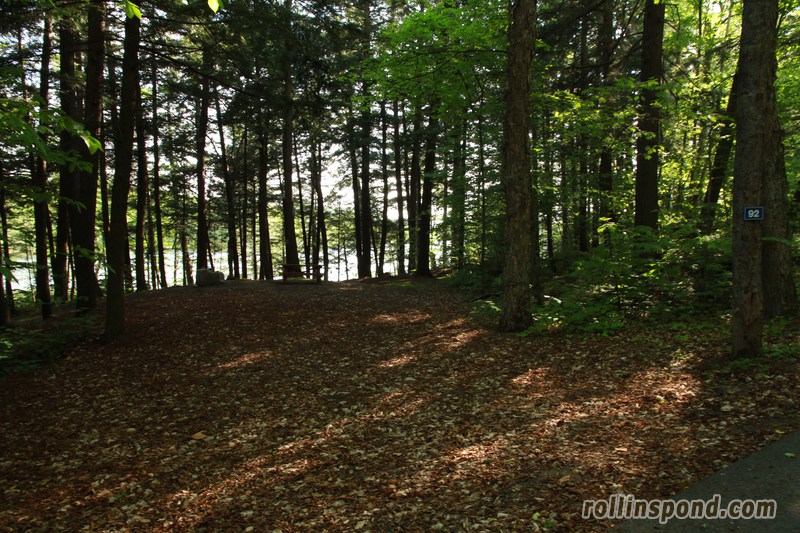 Campsite Photo of Site 92 at Rollins Pond Campground, New York - Looking at Site from Road