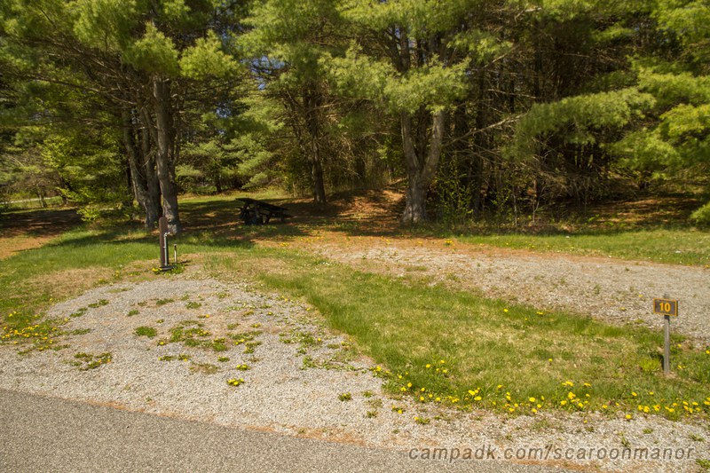 Campsite Photo of Site 10 at Scaroon Manor Campground, New York - Looking at Site from Road