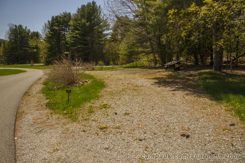 Campsite Photo of Site 20 at Scaroon Manor Campground, New York - Looking at Site from Road
