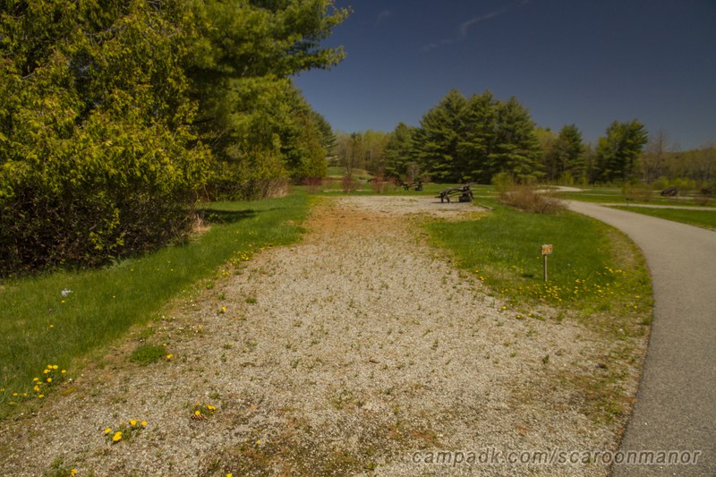 Campsite Photo of Site 25 at Scaroon Manor Campground, New York - Looking at Site from Road