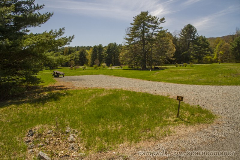 Campsite Photo of Site 45 at Scaroon Manor Campground, New York - Looking at Site from Road