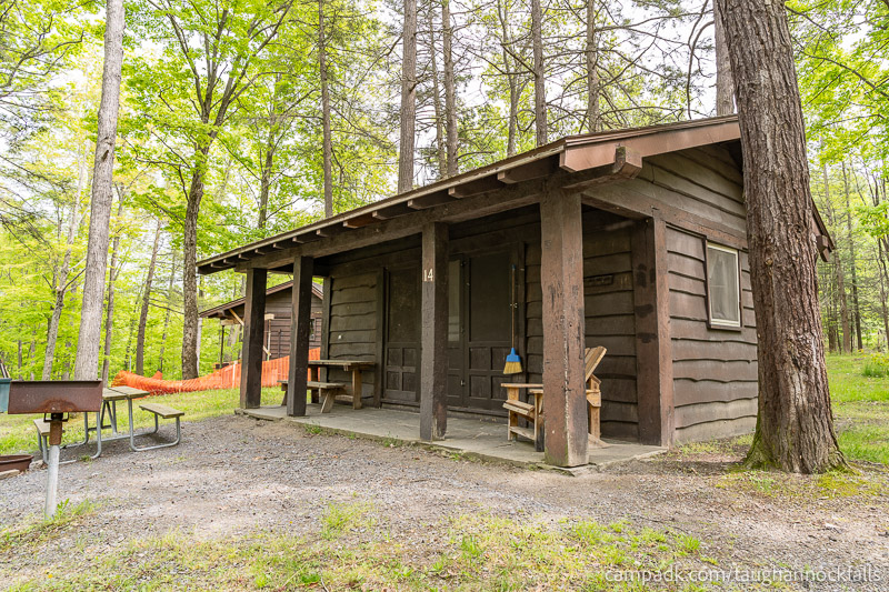 Campsite Photo of Site 14 at Taughannock Falls State Park, New York - Cross Site View