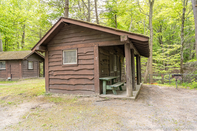 Campsite Photo of Site 7 at Taughannock Falls State Park, New York - Cross Site View