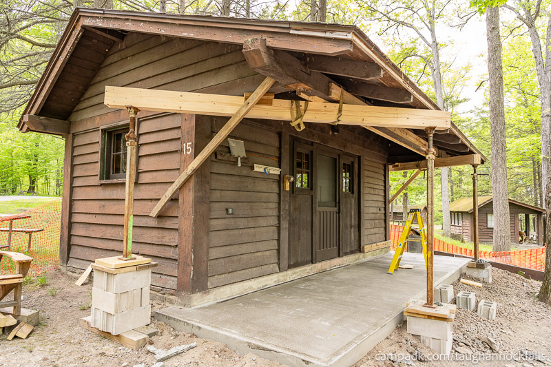 Campsite Photo of Site 15 at Taughannock Falls State Park, New York - Cross Site View