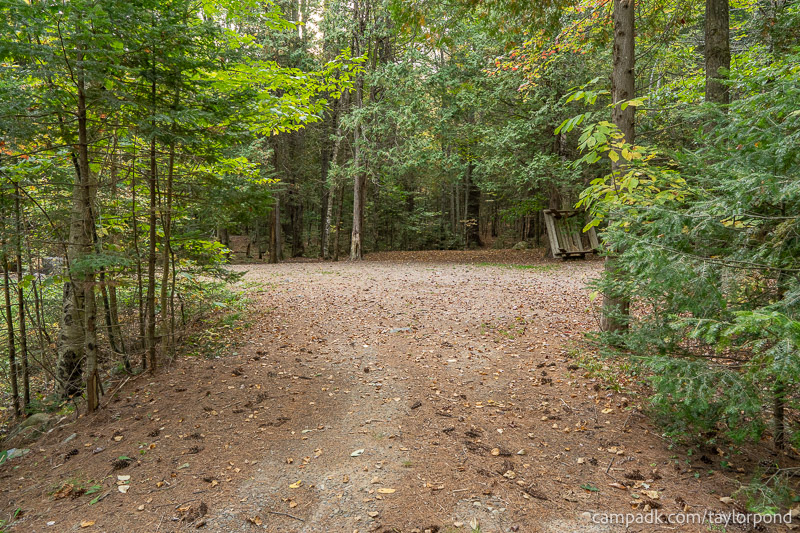 Campsite Photo of Site 13 at Taylor Pond Campground, New York - Looking at Site from Road