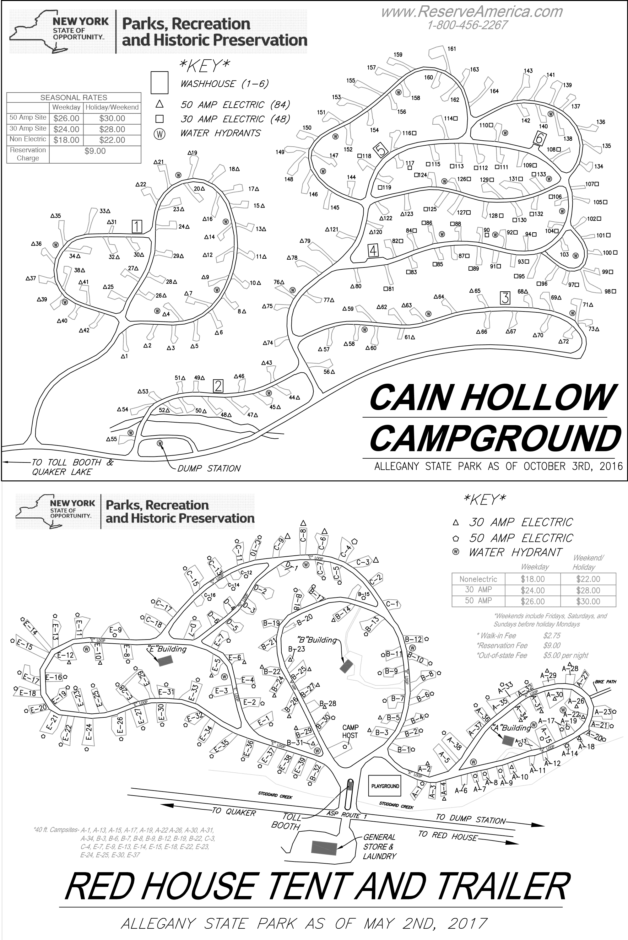 Allegany State Park Cabin Map
